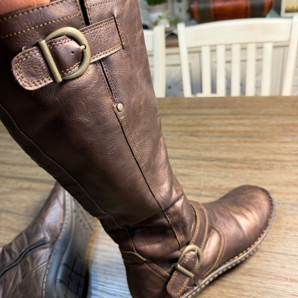 b.o.c. Born Concept Womens 10M Bronze Metallic Tall Riding Boots